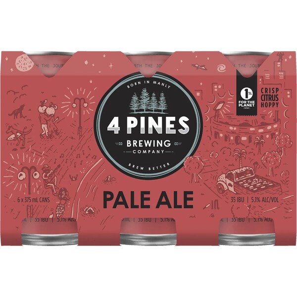 4 Pines Pale Ale Can 375mL x 6 Pack