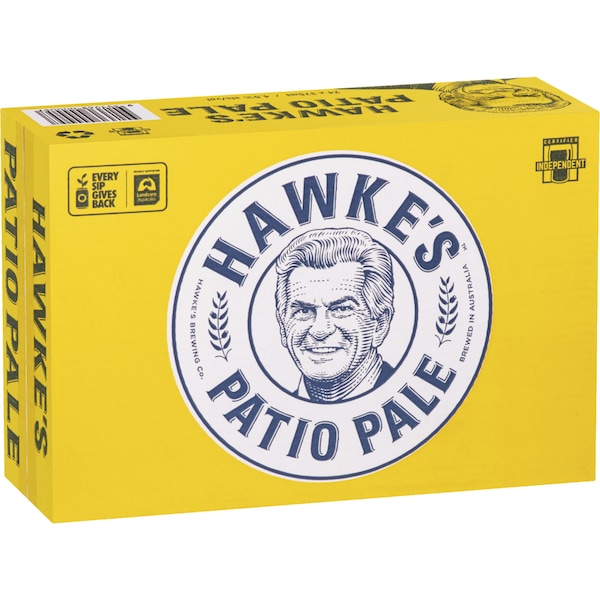Hawke's Brewing Co Patio Pale Ale Can 375mL x 24 Case