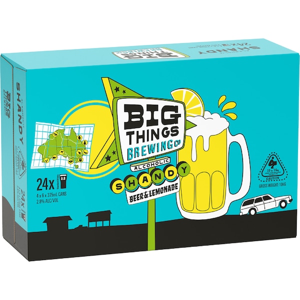 Big Things Shandy Cans 375mL x 24 pack