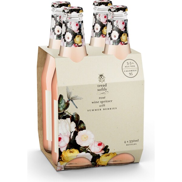 Tread Softly Rose Summer Berries Spritzer Bottle 330mL x 4 pack