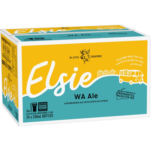 Little Creatures Elsie Ale Bottles 330mL x 24 case