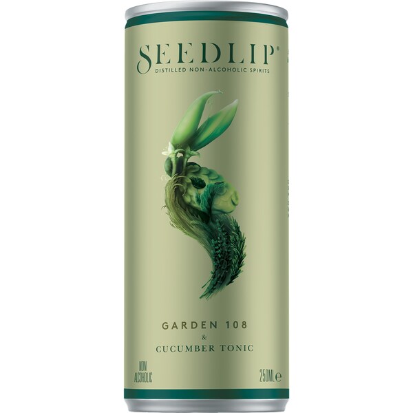 Seedlip Garden & Cucumber Tonic Can 250ml x4 Pack