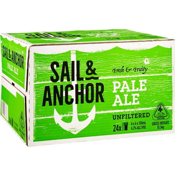 Sail & Anchor Pale Ale Bottles 330mL x 24 case