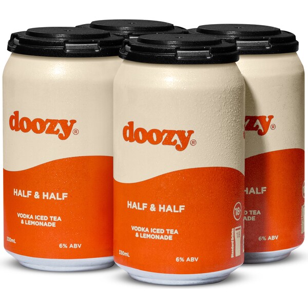 Doozy Vodka Iced Tea Lemonade Can 330mL x 4 Pack