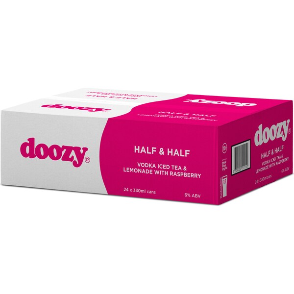 Doozy Vodka Iced Tea Lemon Rasberry Can 330mL x 24 Case