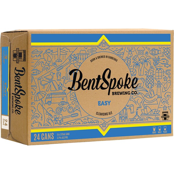 BentSpoke Brewing Co. Easy 'Cleansing Ale' Cans 375mL x24 Case