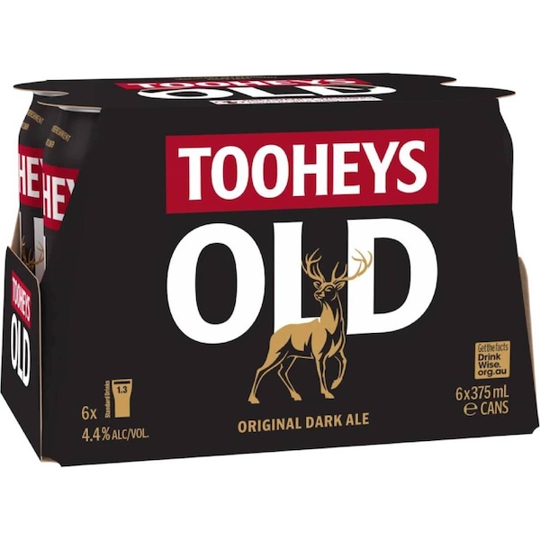 Tooheys Old Cans 375mL x 6 pack