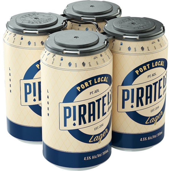 Pirate Life Brewing Port Local Lager Cans 355mL x 4 pack