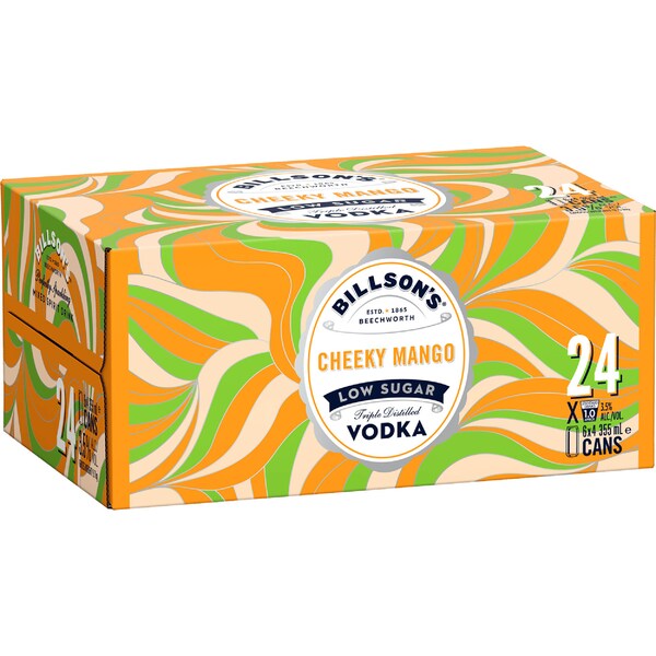 Billsons Cheeky Mango Cans 355mL x 24 pack