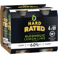 Hard Rated Lemon Lime 6pct Cans