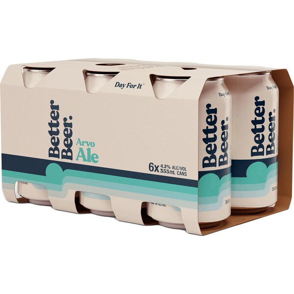 Better Beer Arvo Ale Cans 355mL x 6 Pack