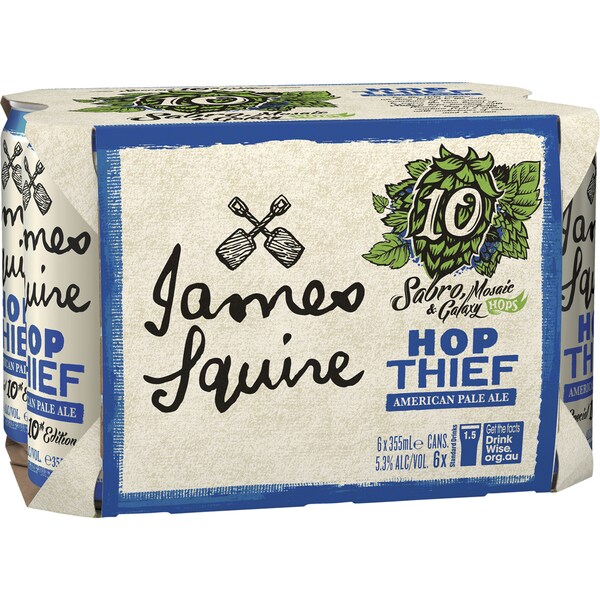 James Squire Hop Thief American Pale Ale Cans 355mL x 6 pack