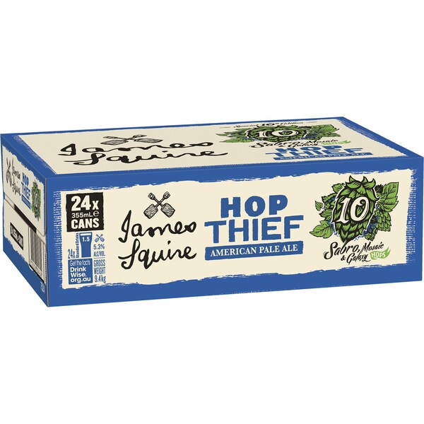 James Squire Hop Thief American Pale Ale Cans 355mL x 24 case