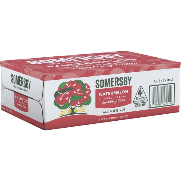 Somersby Watermelon Cider Cans 375ml x24 Case