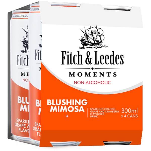 Fitch & Leedes Blushing Mimosa 300mL x 4 pack