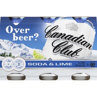 Canadian Club Soda & Lime Cans