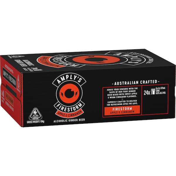 Amply's Ginger Beer Firestorm Cans 375mL x 24 pack