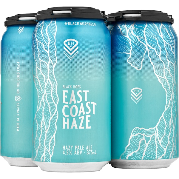 Black Hops Brewery East Coast Hazy Pale Ale Can 375mL x 4 Pack