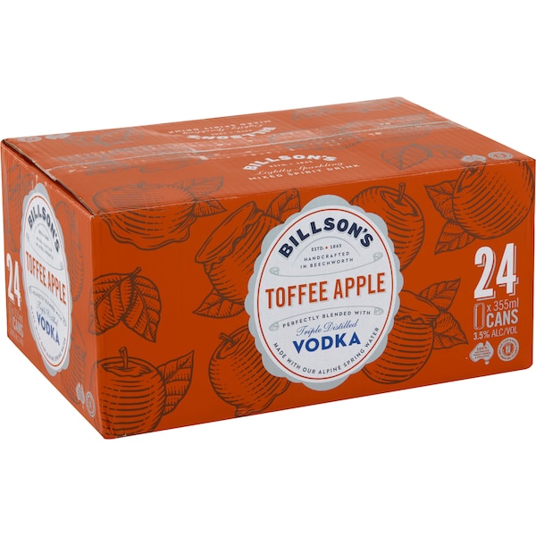 Billson's Vodka & Toffee Apple 24 x355ml