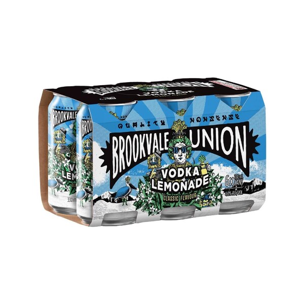 Brookvale Union Vodka Lemonade 330mL x 6 pack