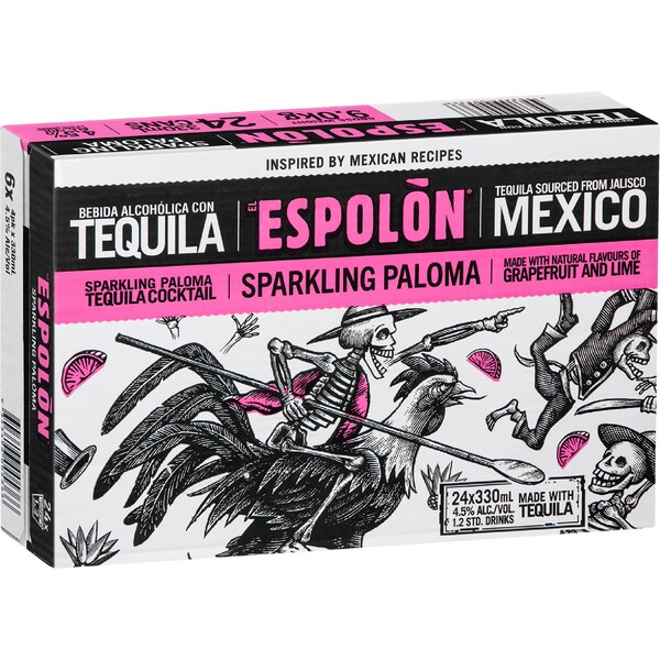 Espolon Sparkling Paloma Cans 330mLx 24 pack