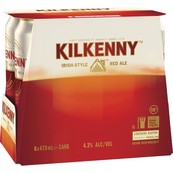 Kilkenny Irish Style Red Ale Cans 470mL x 6 pack