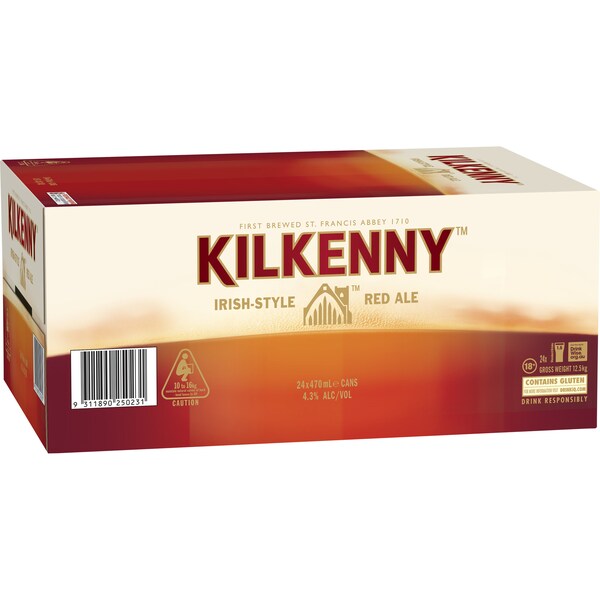 Kilkenny Irish Style Red Ale Cans 470mL x 24 case