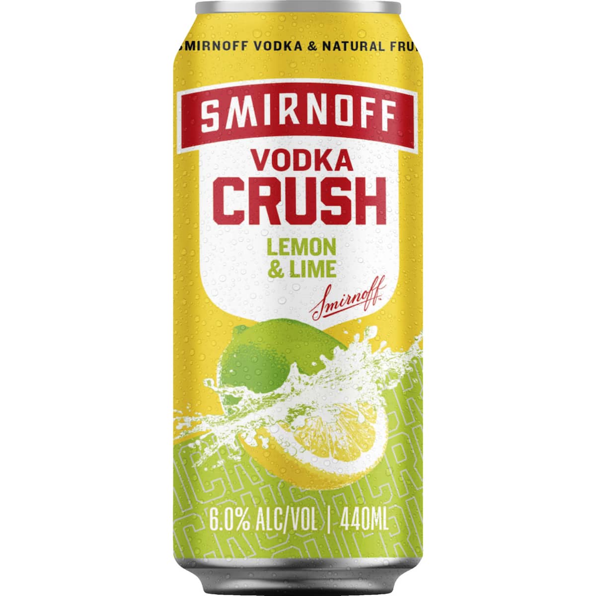 Smirnoff Crush Lemon Lime Can 4X440mL