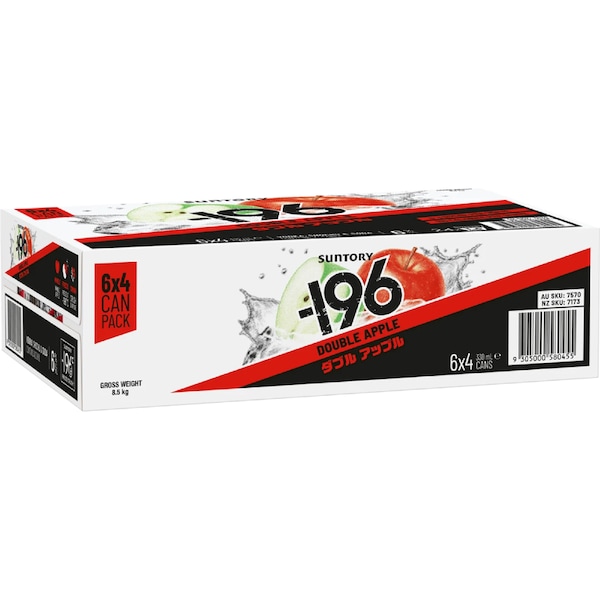 Suntory -196 6% Double Apple Cans 330mL x 24 pack