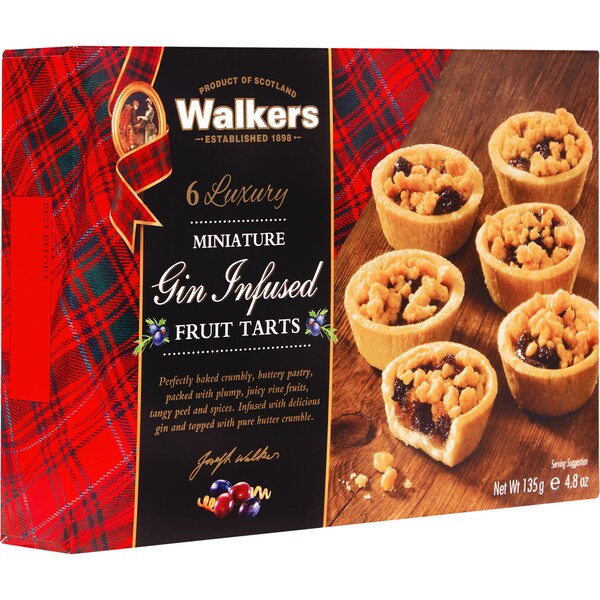 Walker's Miniature Gin Infused Fruit Tarts 135g