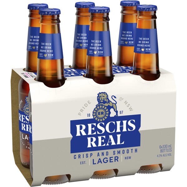 Reschs Real Bottles 330mL x 6 Pack