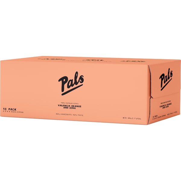 Pals Valencia Orange & Soda Cans 330mL x 12 pack