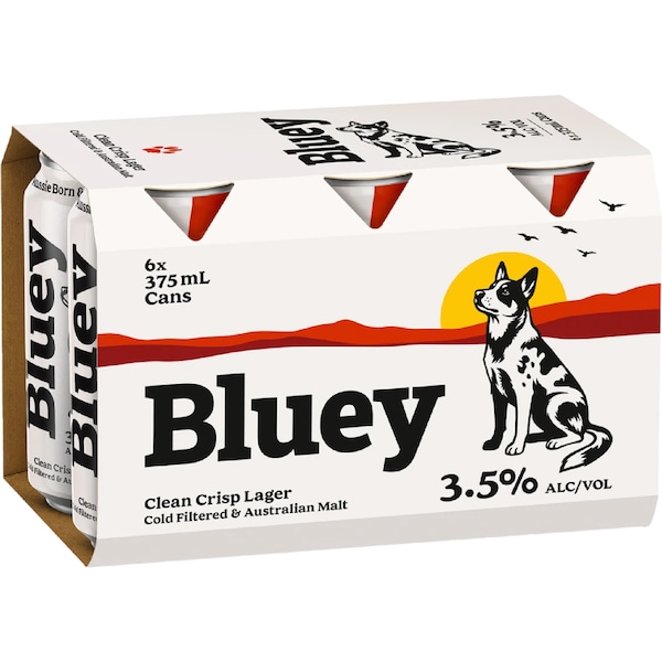 Bluey Ultra Crisp Lager Cans 375mL x 4 pack