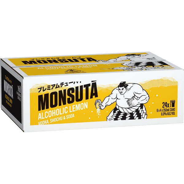 Monsuta Lemon Chuhai Can 350mL x 24 Case