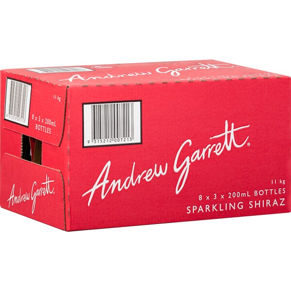 Andrew Garrett Sparkling Shiraz Bottles 200ml x 21 Case
