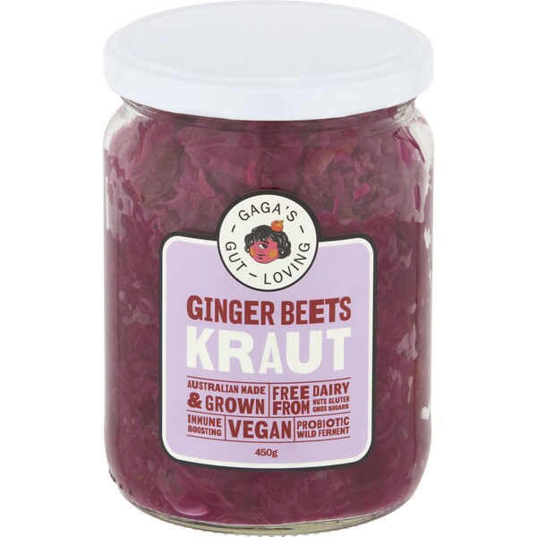 Gaga's Gut Loving Ginger Beets Kraut 450g