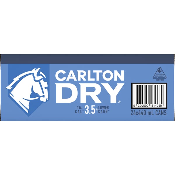Carlton Dry Mid 3.5% Cans 440mL x 24 pack