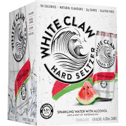 White Claw Hard Seltzer Watermelon Cans 330mlx 4 Pack