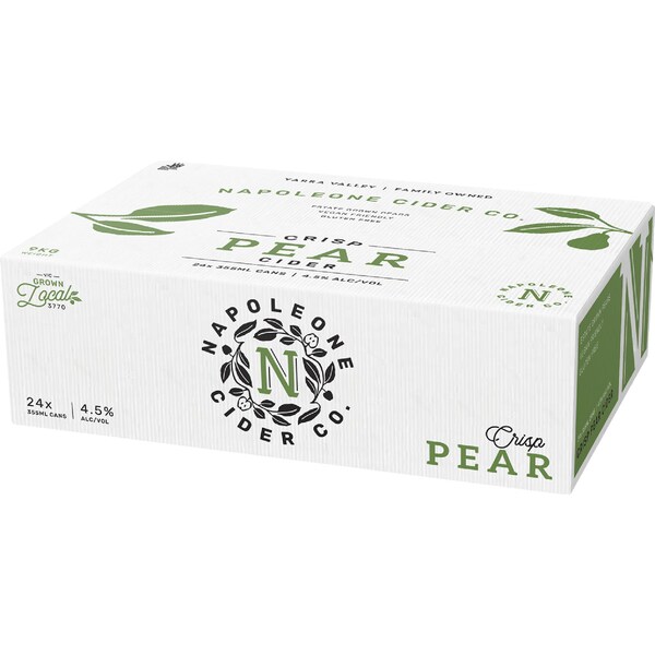 Napoleone Cider Co Pear Cider Cans 355ml x 24 Case