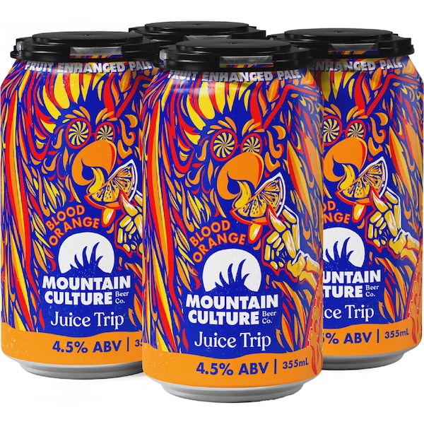 Mountain Culture Juice Trip Blood Orange Cans 355mL x 4 pack