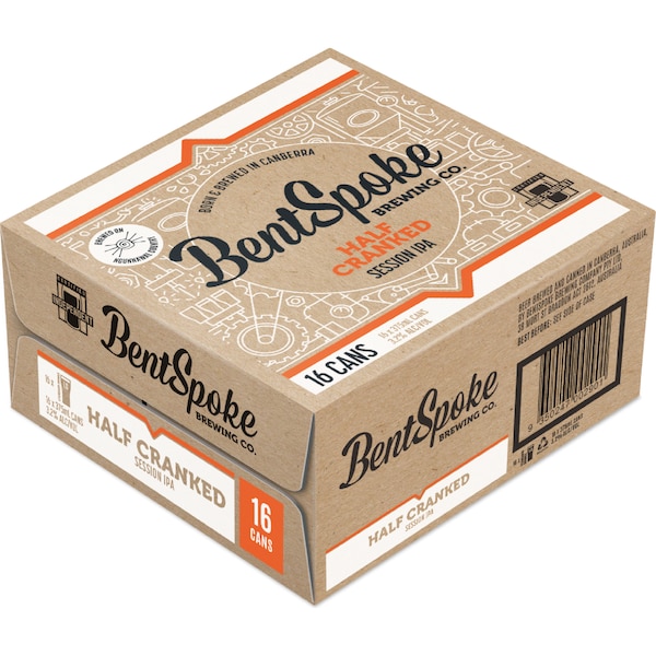 BentSpoke Brewing Co. Half Cranked Session IPA Cans 375mL x 16 pack