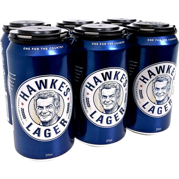 Hawke's Brewing Co Lager Cans 375ml x6 Pack