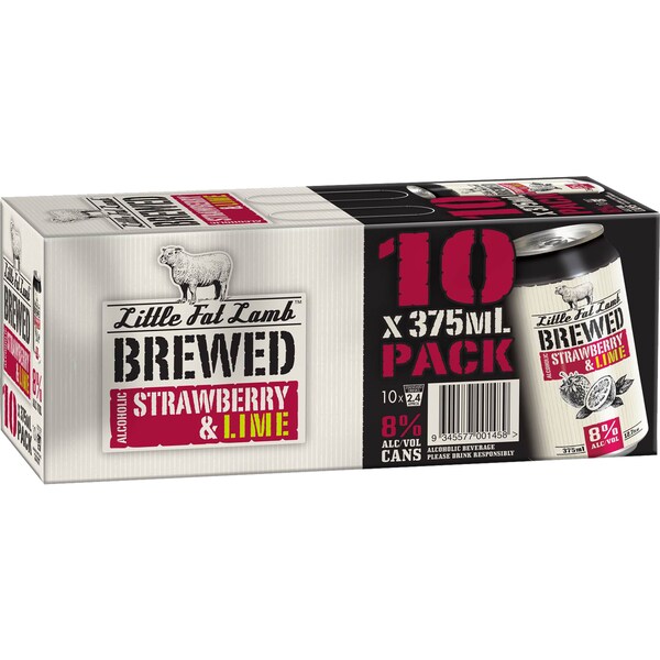 Little Fat Lamb Strawberry Lime Cans 10x375ml