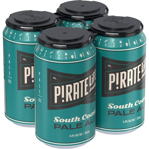 Pirate Life Brewing South Coast Pale Ale Cans 355mL x 4 pack