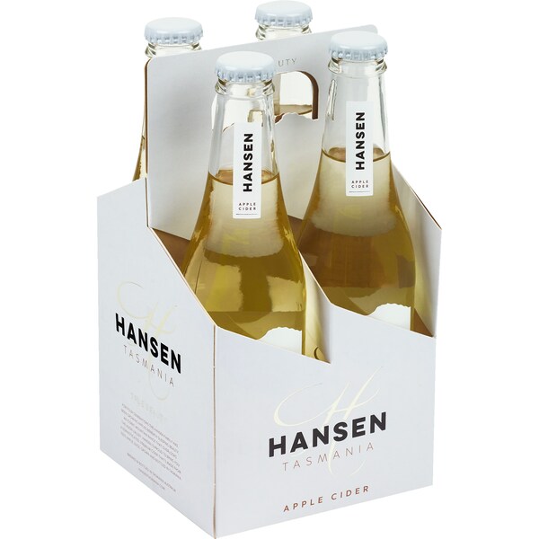 Hansen Tasmania Apple Cider 330mL x 4 pack