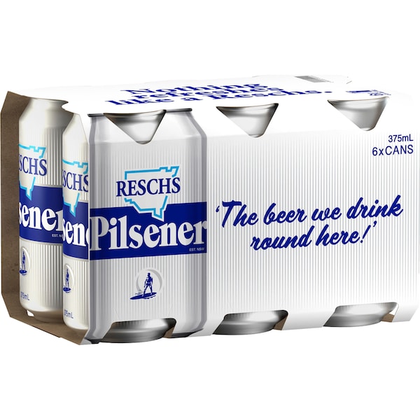 Reschs Pilsener Can 375mL x 6 Pack
