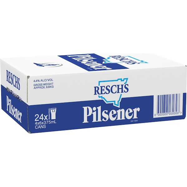 Reschs Pilsener Cans 375mL x 24 Pack