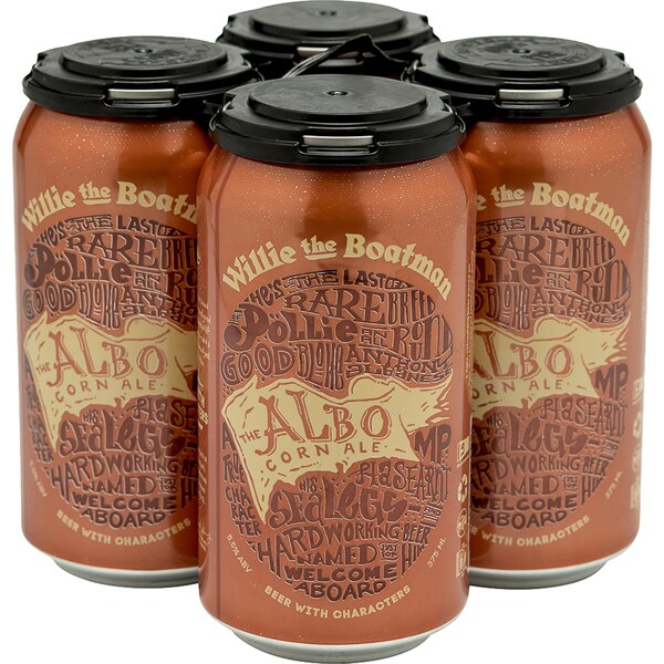 Willie The Boatman The Albo Corn Ale Can 375mL x 4 Pack