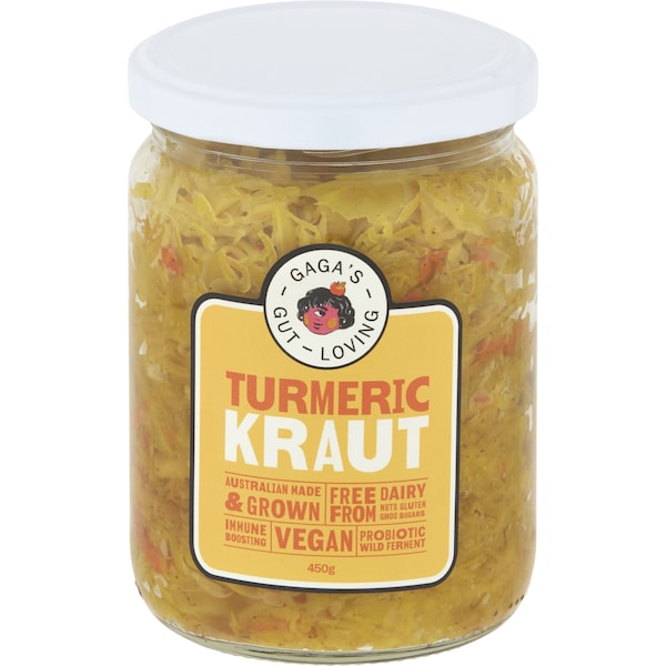 Gaga's Gut Loving Turmeric Kraut 450g