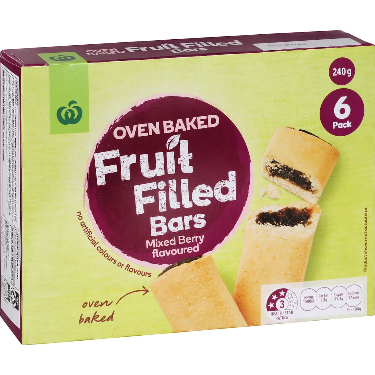Woolworths Fruit Cereal Bar Mixed Berry 6pk 240g bunch